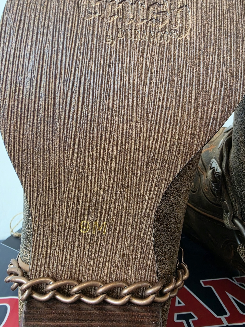 Durango Women's Leather Brown Embellished Western Boots Size 9 NIB - Picture 8 of 10